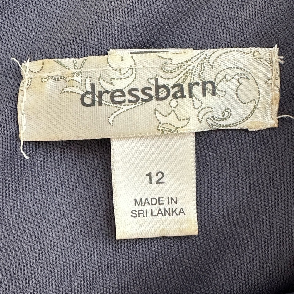 Dressbarn Gray Peplum Ruffle Business Interview Office Dress 12 - Picture 4 of 6